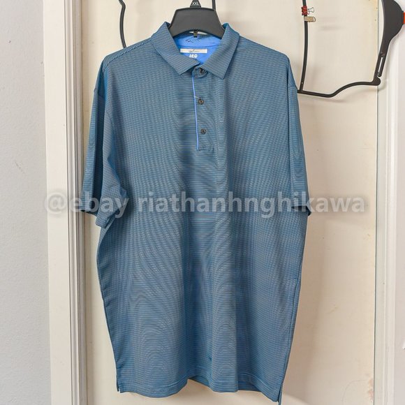 Greg Norman Men’s ML75 Polo BLUE - Picture 2 of 4